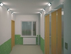Вариант освещения в подъезде