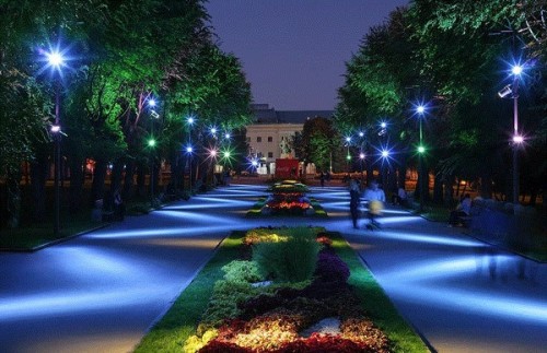 Размещение уличных ламп