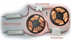 Подключение нескольких лент