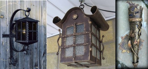 Вариант уличных кованных фонарей