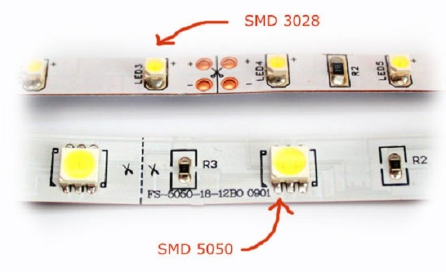 Внешний вид лент smd3028 smd5050